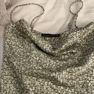 Abercrombie & Fitch Olive Floral Camisole